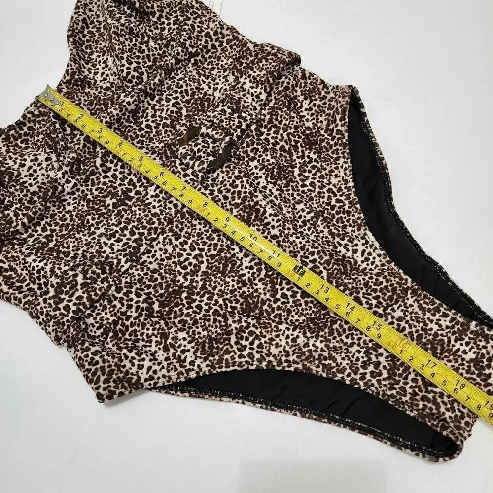 Faithfull The Brand -‎ 10/XL - Women's swim Amalfi One Piece Charlie Leopard 🐆